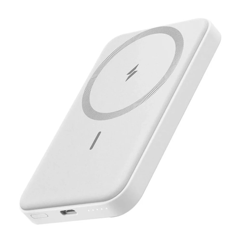 Anker 621 5000mAh Slim Magnetic Battery - White - مزود الطاقة